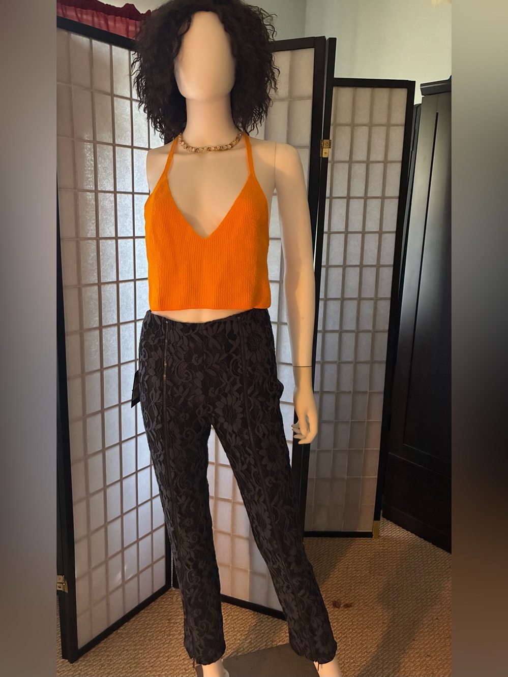Marciano sheer lace pants